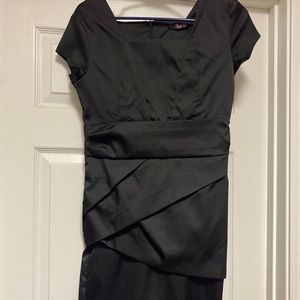 Black satin dress